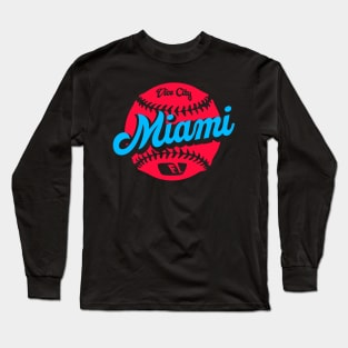 Miami Baseball Long Sleeve T-Shirt